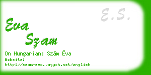 eva szam business card